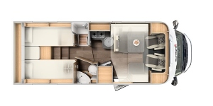 Interior autocaravana modelo T68